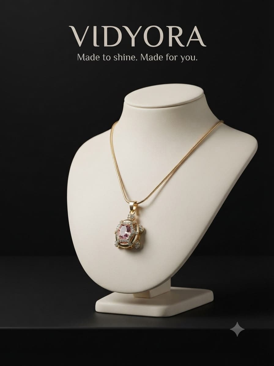 Elegance Crystal Turtle Pendant Necklace