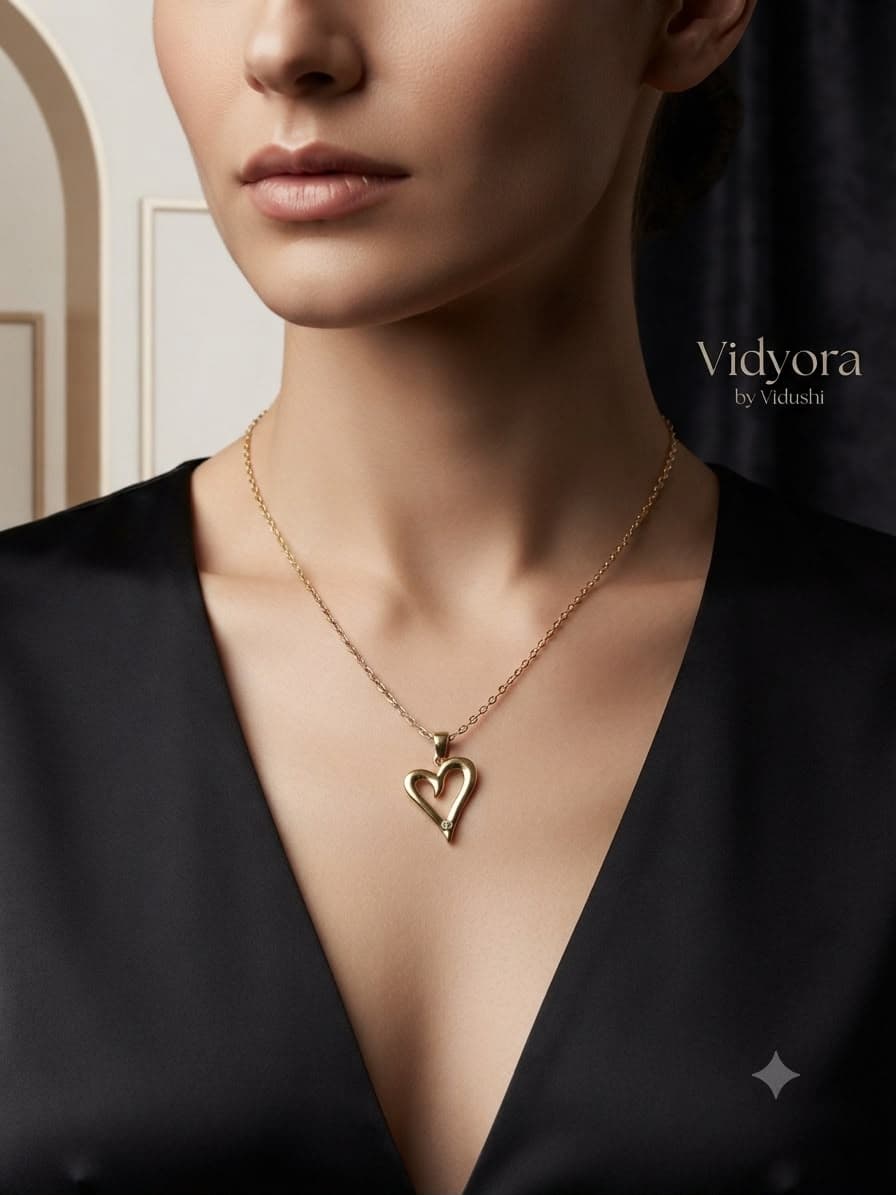 Vidyora Elegance Heart Pendant Necklace